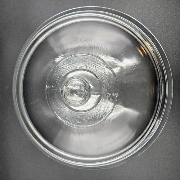 Vintage Glasbake Ovenware Yellow Daisy Casserole 514 Lid Brass Warming Stand Lid - Picture 8 of 16